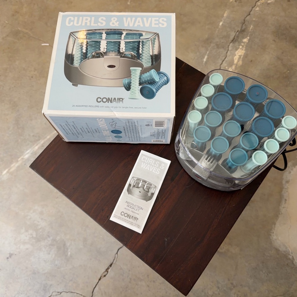 Conair Curls & Waves Heated Rollers Set - Blue